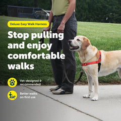 Gancho frontal PetSafe Deluxe Easy Walk facilita dirigir al perro.