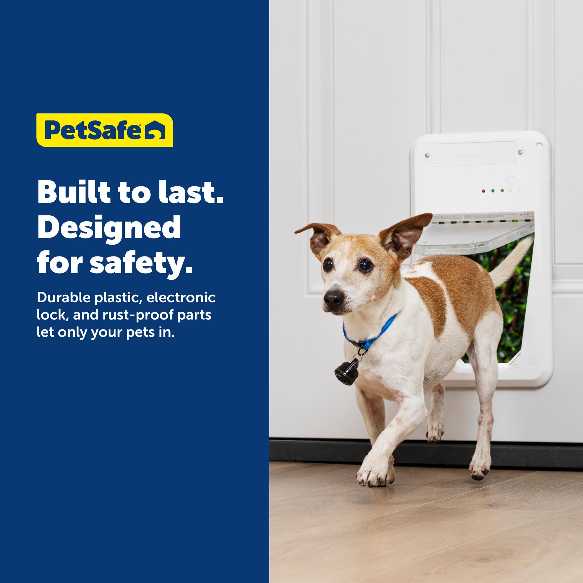 PetSafe diseño compacto ahorra espacio en puertas y pasillos.
