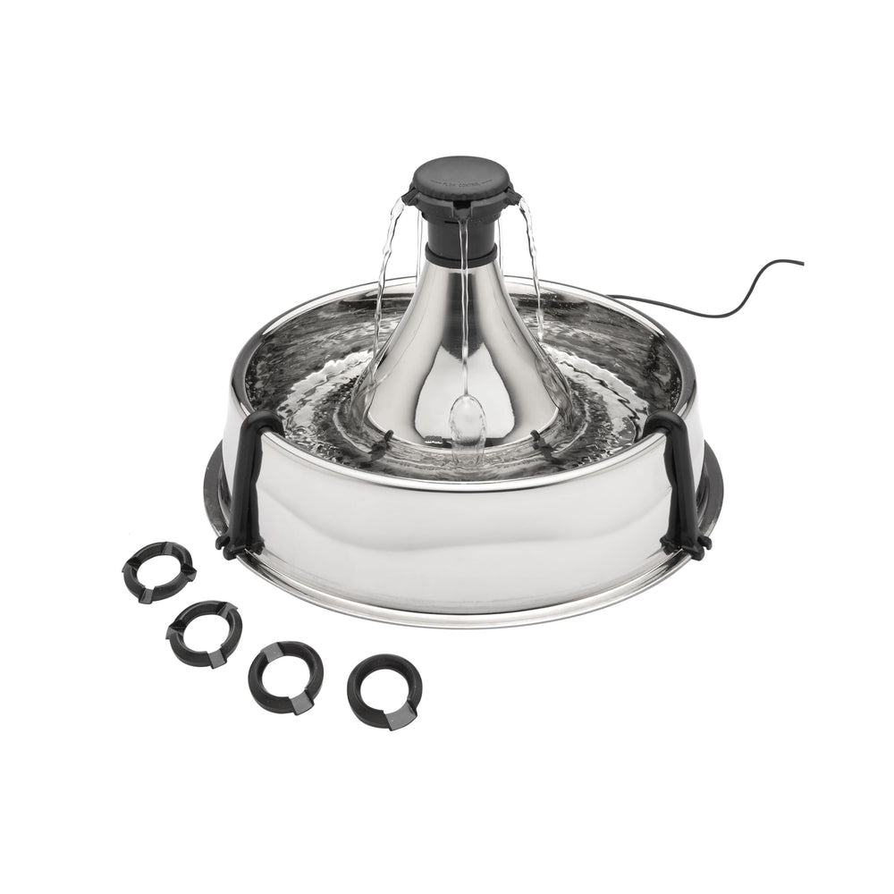 Petsafe Drinkwell 360, fuente para múltiples mascotas con flujo ajustable, beneficio de hidratación personalizada.