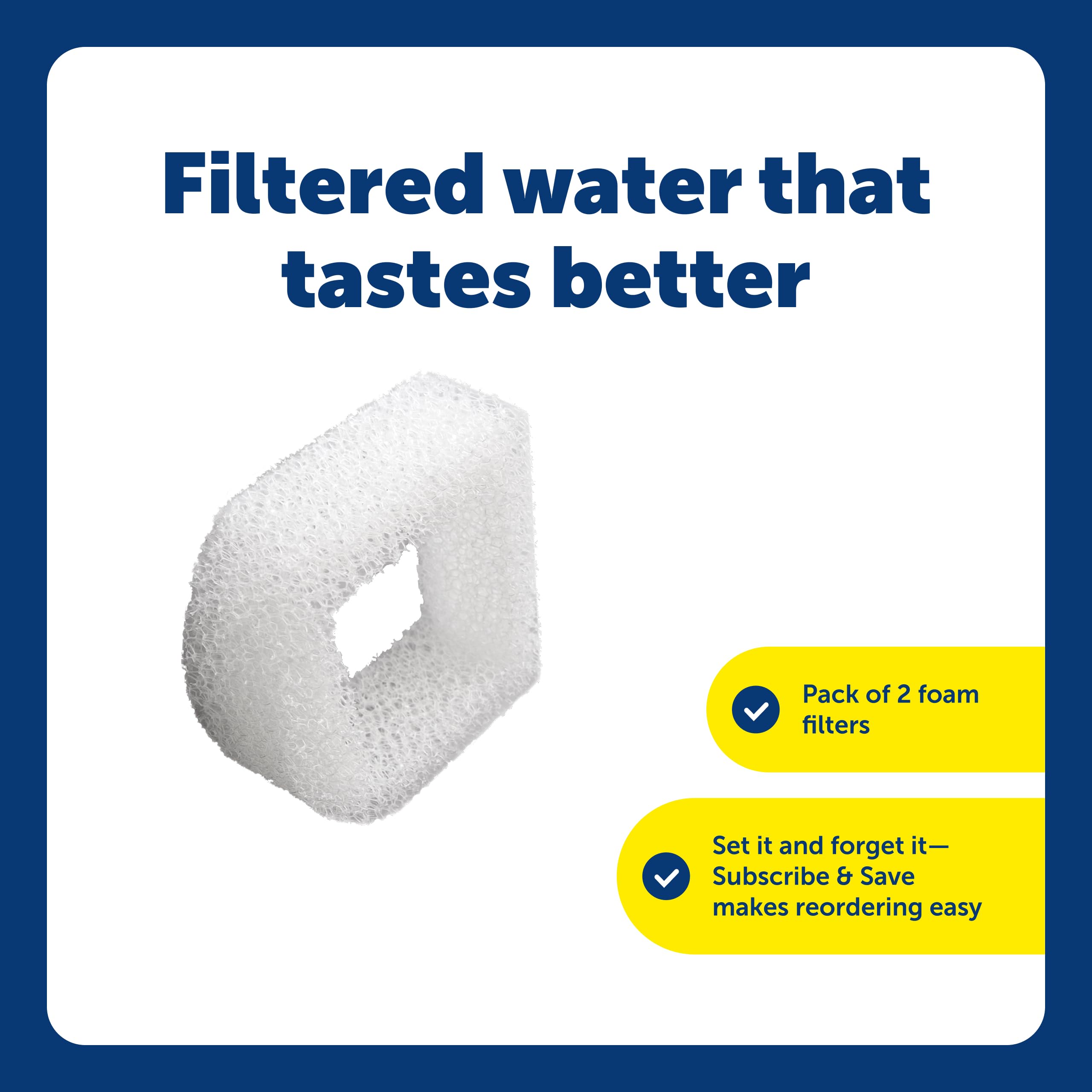 Filtro espuma Drinkwell para fuente cerámica mantiene agua clara