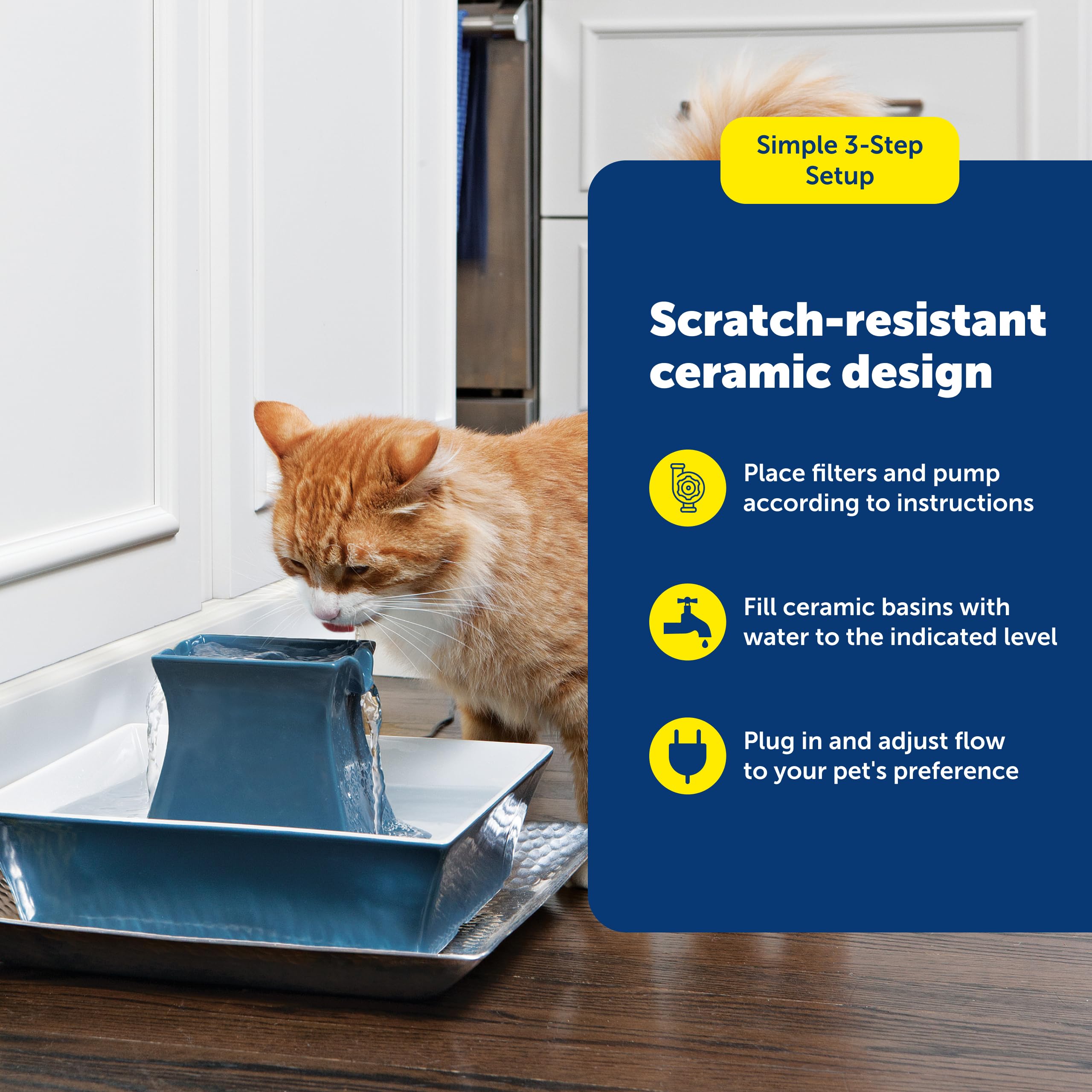PetSafe Drinkwell Pagoda bomba silenciosa para uso diario.