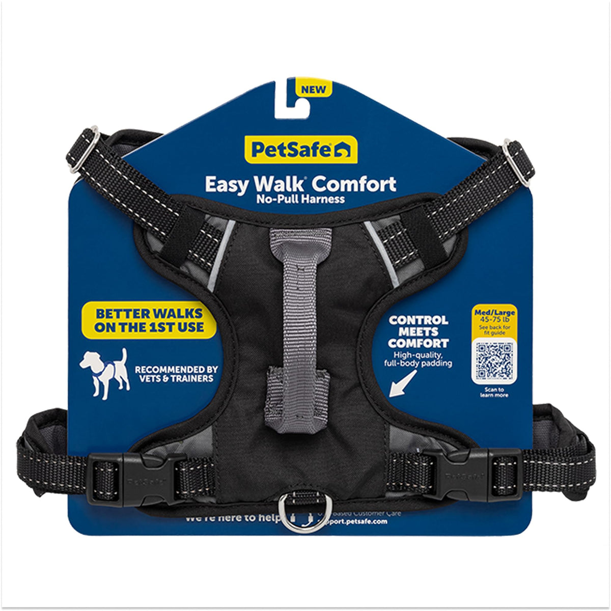 PetSafe Easy Walk Comfort: arnés delantero acolchado para paseos sin tirones