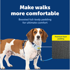 PetSafe Easy Walk con hebillas rápidas en hombros para ajuste fácil.