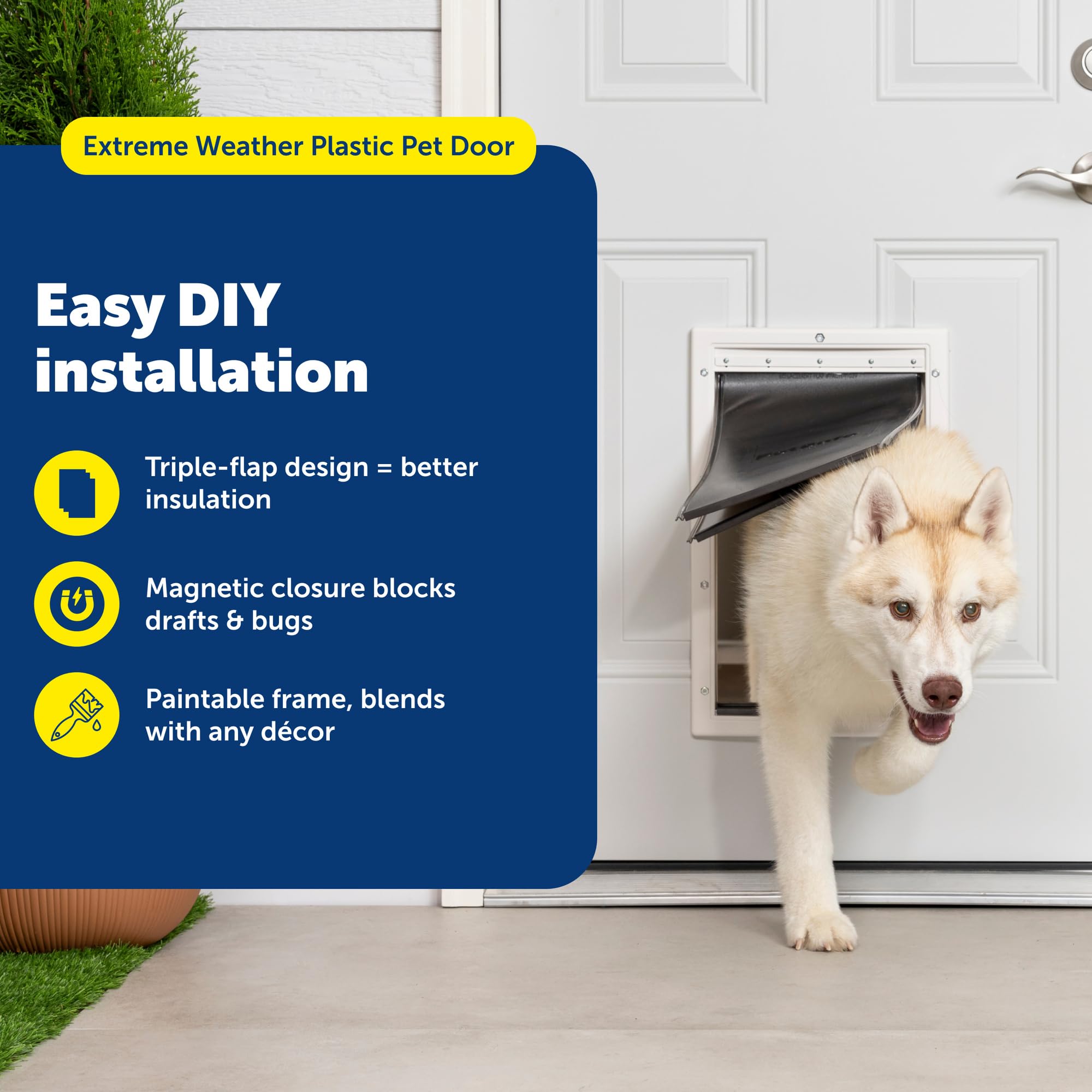 PetSafe Extreme Weather: paneles térmicos triple, ayuda a conservar la temperatura interior.