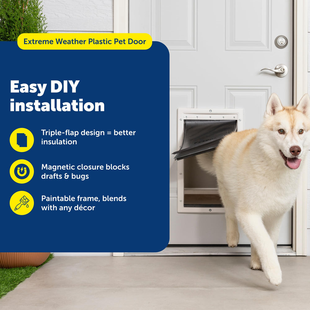 Petsafe Extreme Weather, puerta con tres tapas para reducir corrientes de aire