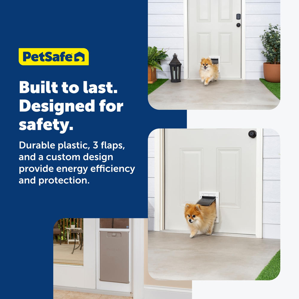 PetSafe Puerta con marco pintable para combinar con la decoración del hogar.