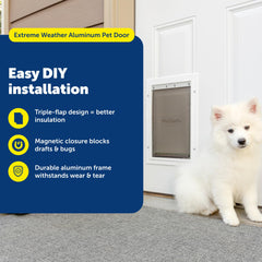 PetSafe Extreme Weather: puerta interior con cierre deslizante para control de acceso.