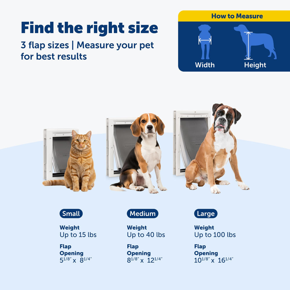 PetSafe Puerta para mascotas instalada en puerta exterior, fácil de instalación casera.