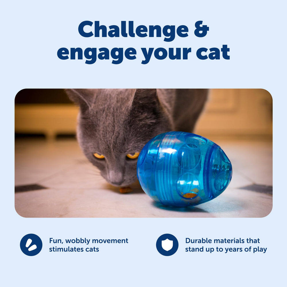 PetSafe FUNkitty Egg-Cersizer estimula la mente felina con rompecabezas de comida