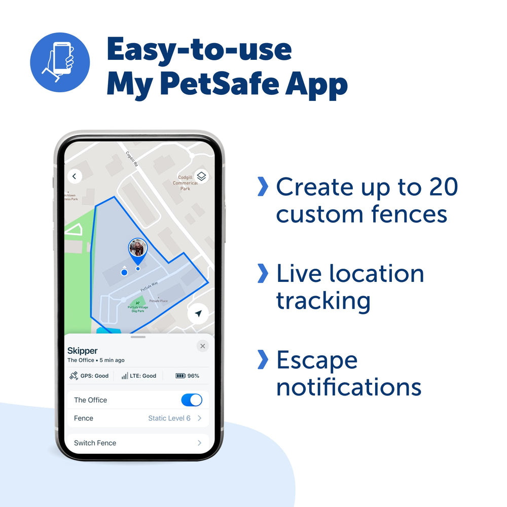 PetSafe Guardian GPS Collar ajuste cómodo: compatible con razas de todos los tamaños.