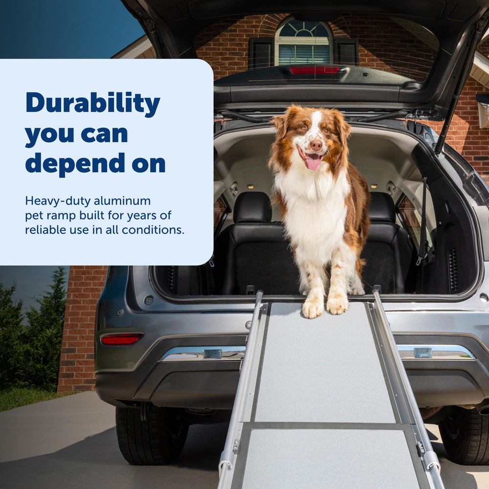 PetSafe Happy Ride Compact: construcción de aluminio duradera para uso prolongado.