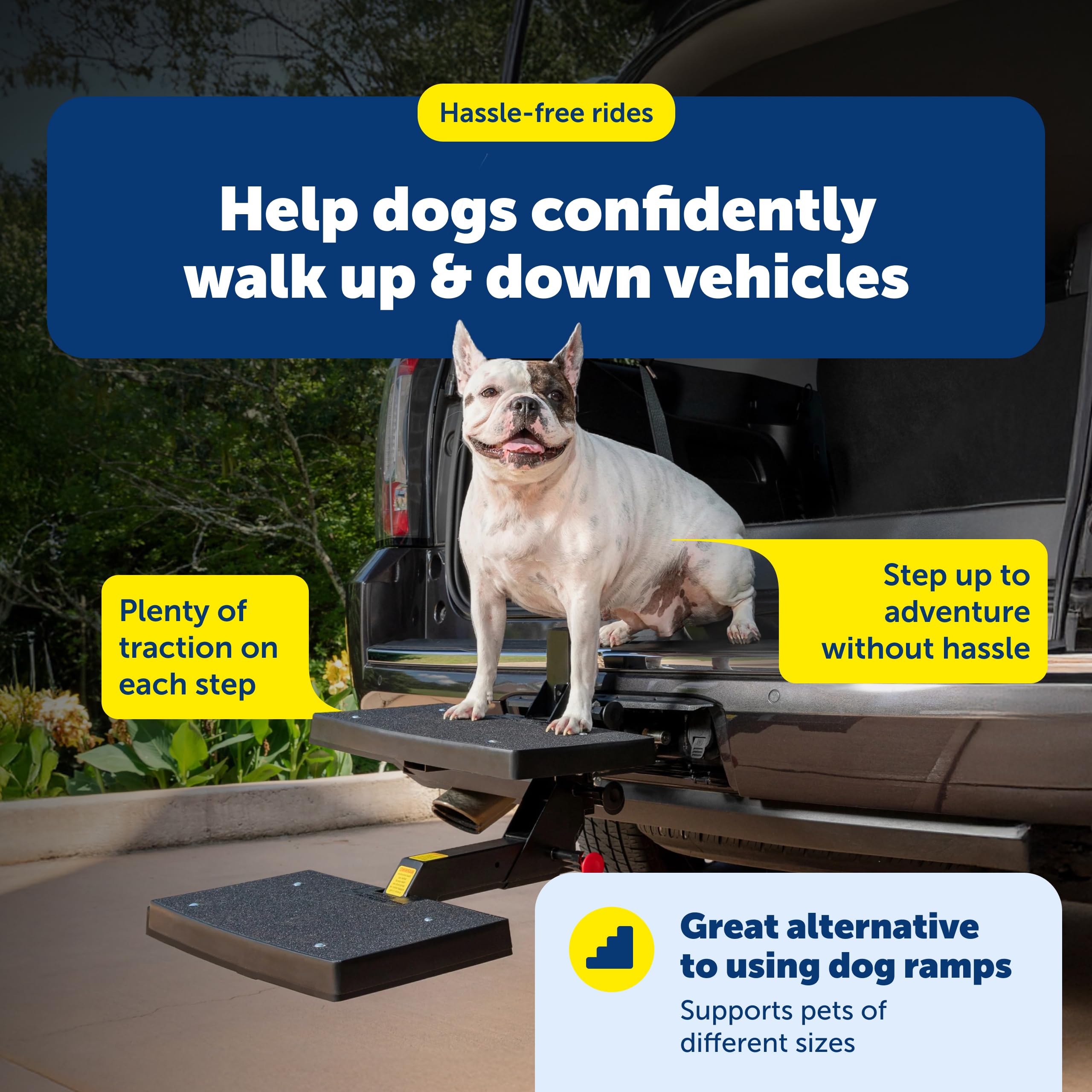PetSafe Happy Ride PupSTEP superficie antideslizante para evitar resbalones