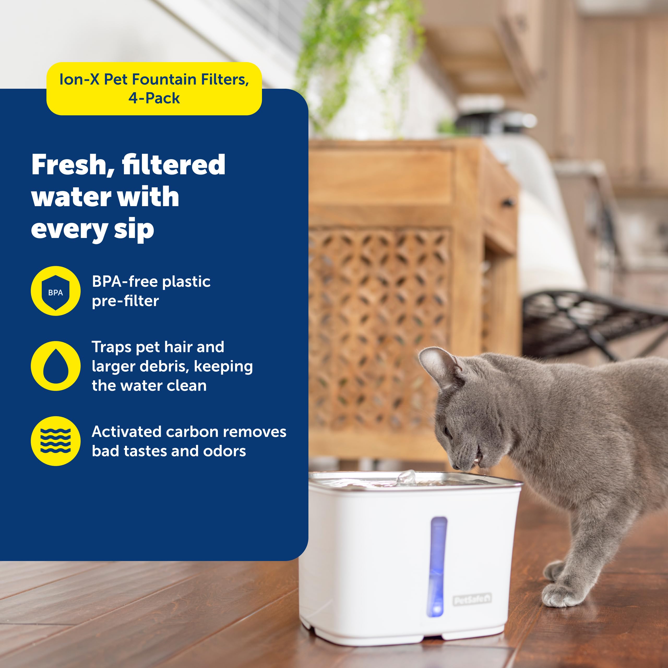 PetSafe Ion-X filtro carbón activo: elimina sabores desagradables para mayor frescura