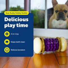 PetSafe Nobbly Nubbly: rugosidades-texturadas para una experiencia masticatoria más satisfactoria.