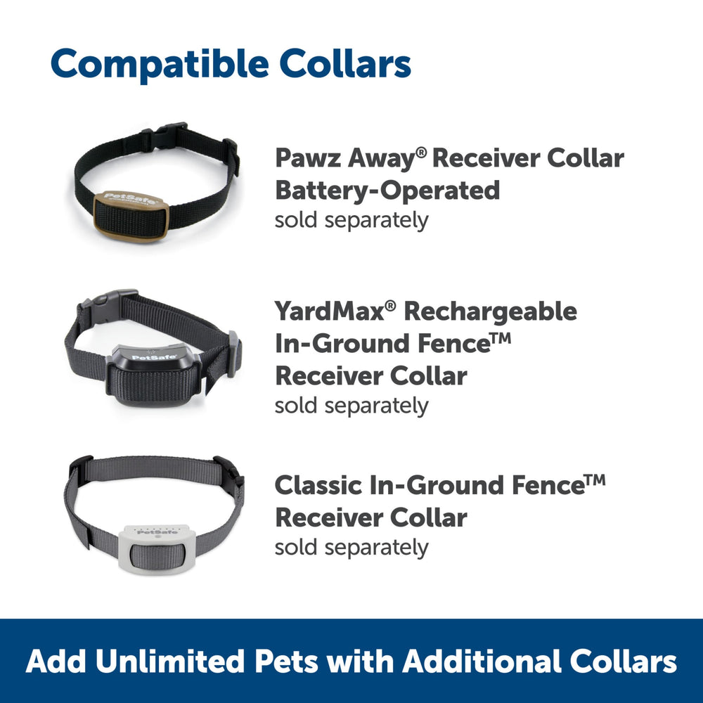 PetSafe Pawz Away pilas de tamaño doble A, requieren baterías para libertad de colocación.