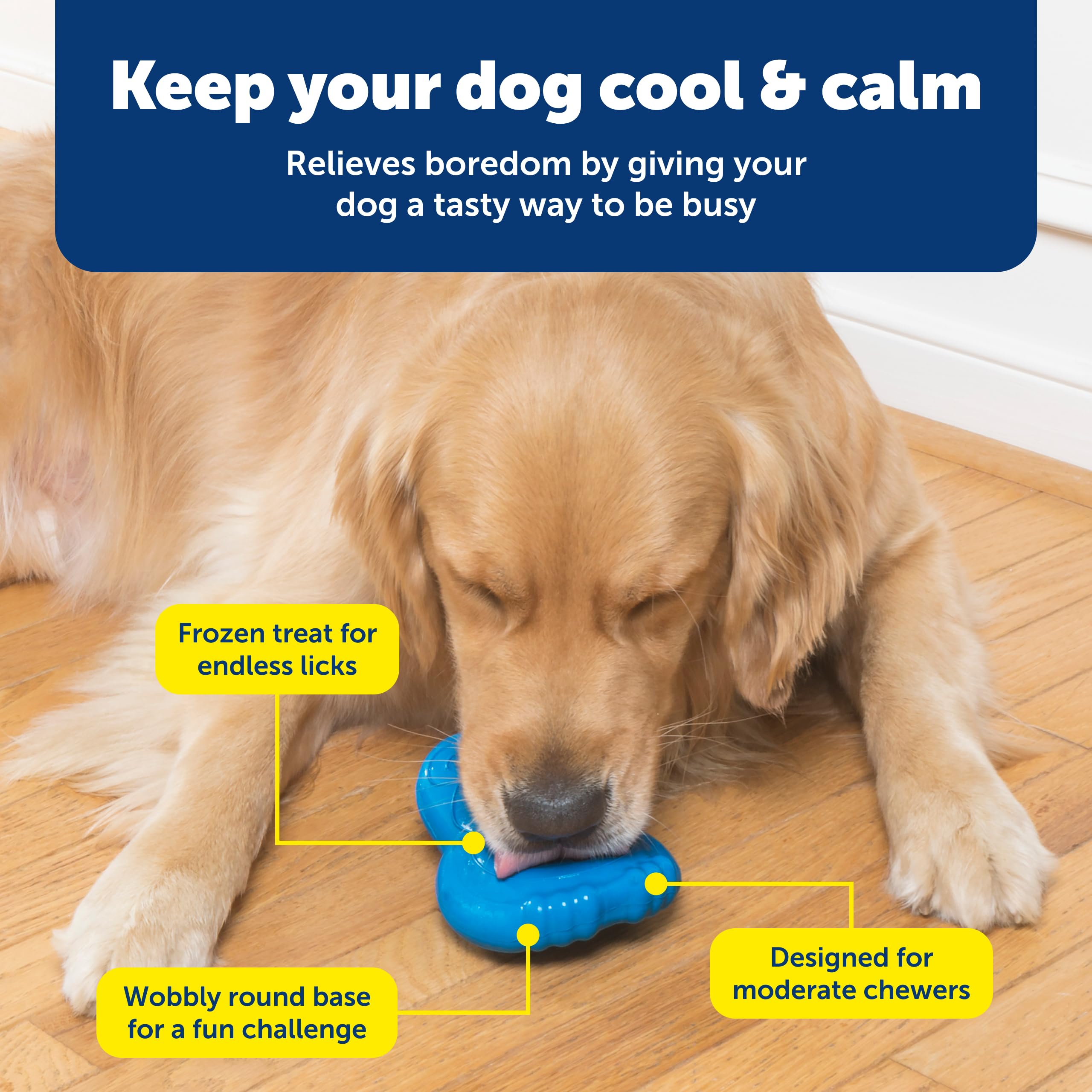 PetSafe Pinguino Frío, caucho BPA-free y duradero, ideal para juego continuo.