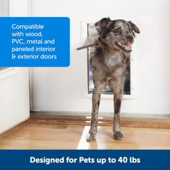 PetSafe Puerta deslizante con cierre para controlar el acceso de mascotas.