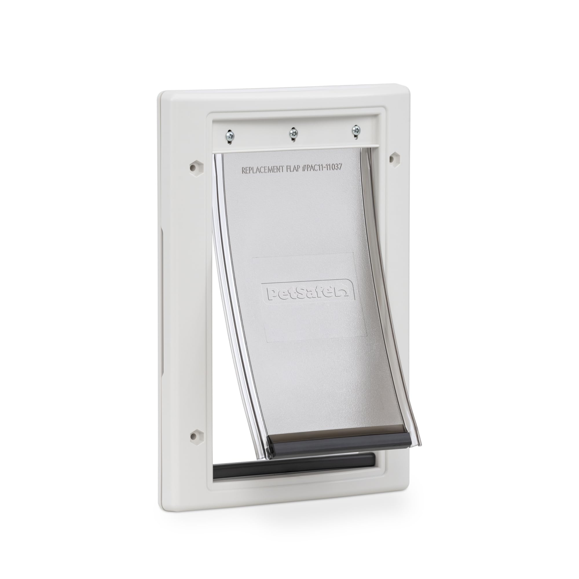 Puerta PetSafe para mascotas en vista frontal, facilita el acceso cómodo para perros y gatos pequeños.