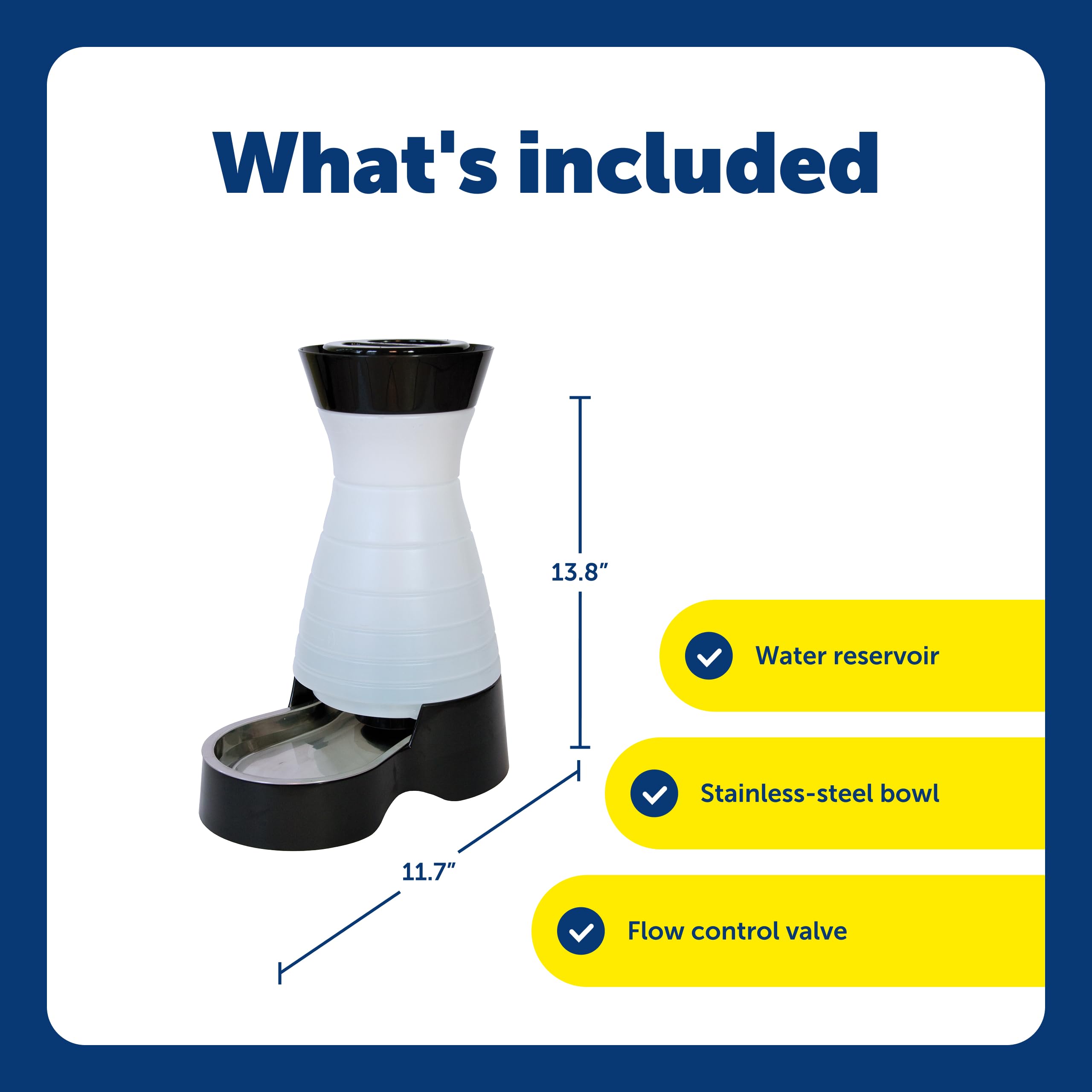 PetSafe Reservorio de plástico durable para agua limpia en casa.