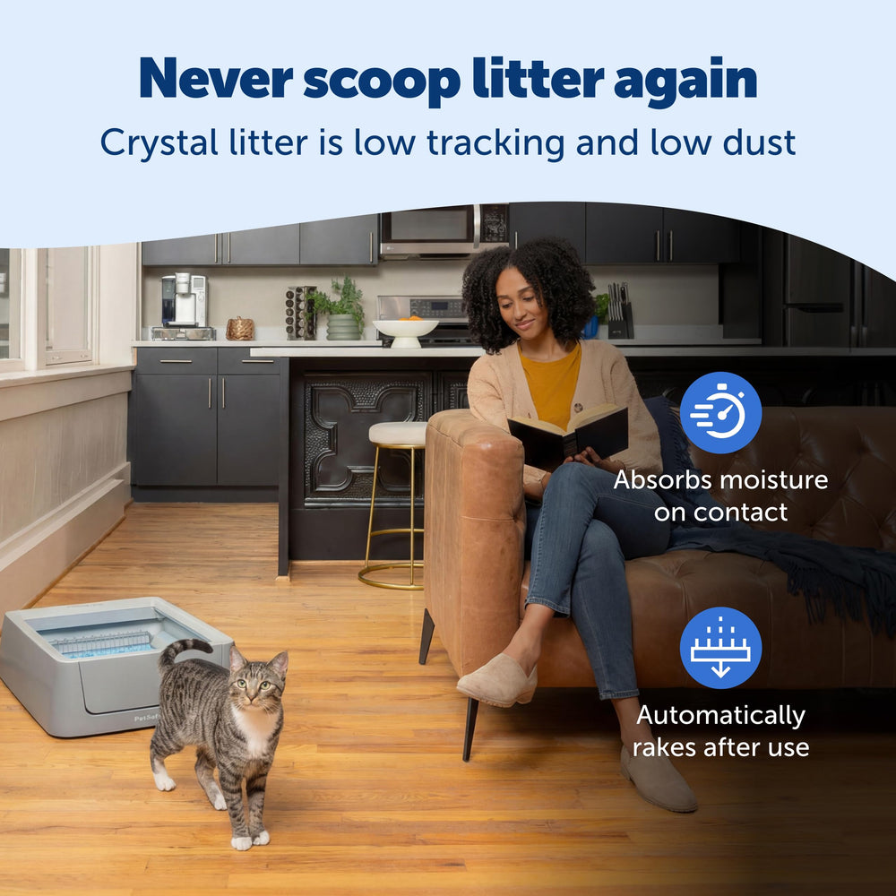 PetSafe ScoopFree Crystal: arena de cristal de bajo polvo para un entorno más limpio