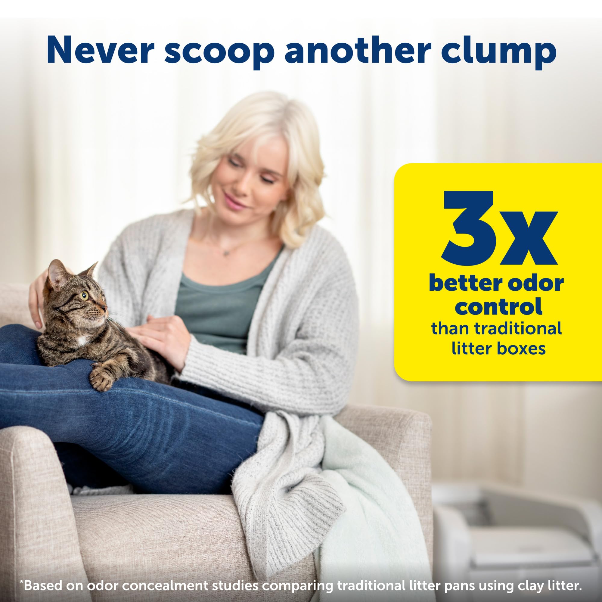 PetSafe ScoopFree, tapa superior, fácil acceso para mantenimiento y limpieza.