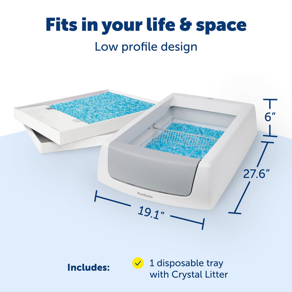 PetSafe ScoopFree Crystal Classic: limpieza rápida al descartar la bandeja