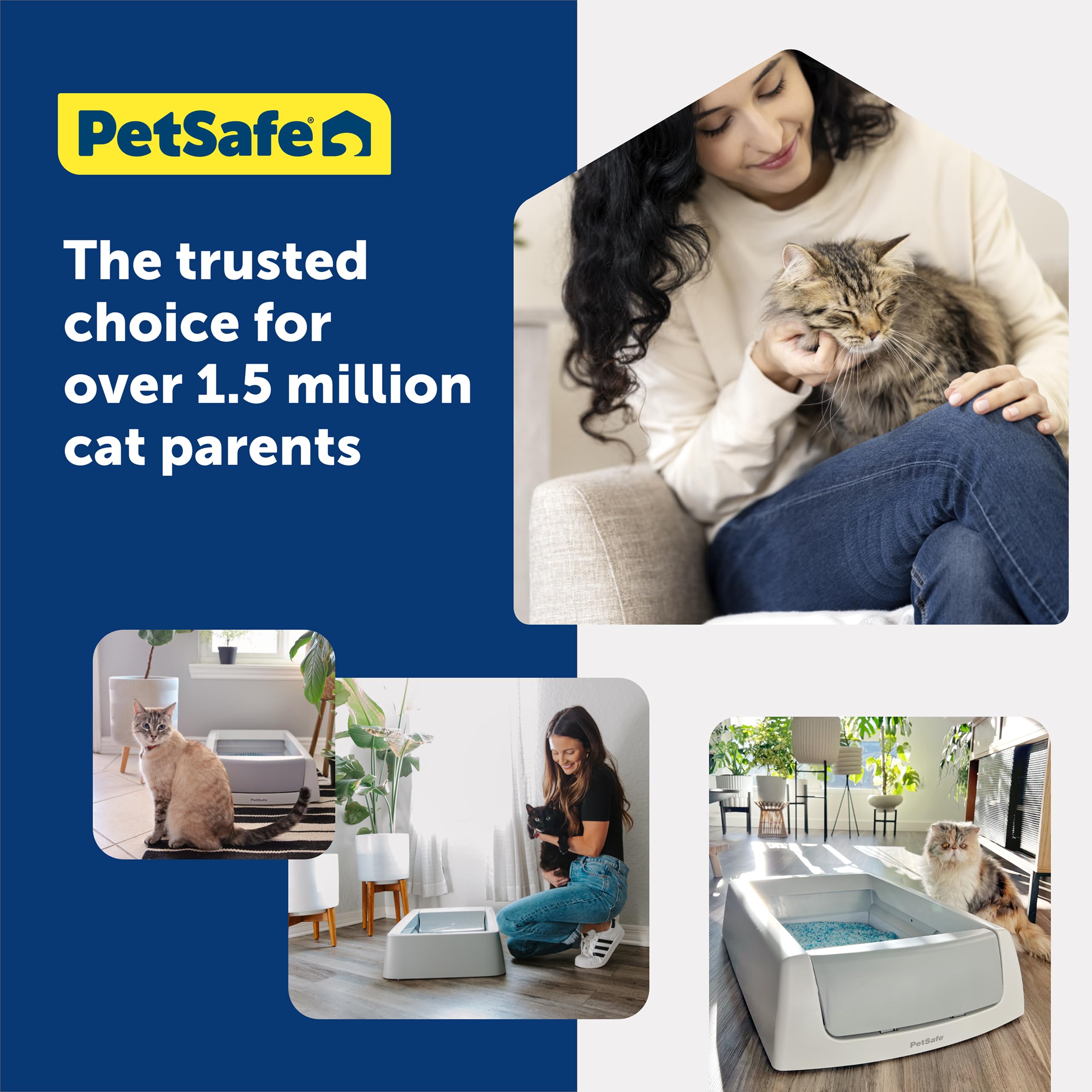 PetSafe ScoopFree Crystal, duracion-30-dias, conveniente para un solo gato.