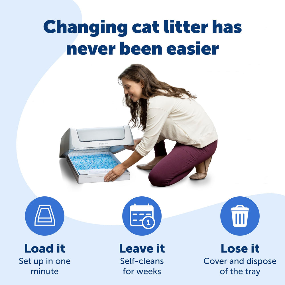 PetSafe ScoopFree Crystal, forro-plastico-desechable, protege el suelo de derrames.