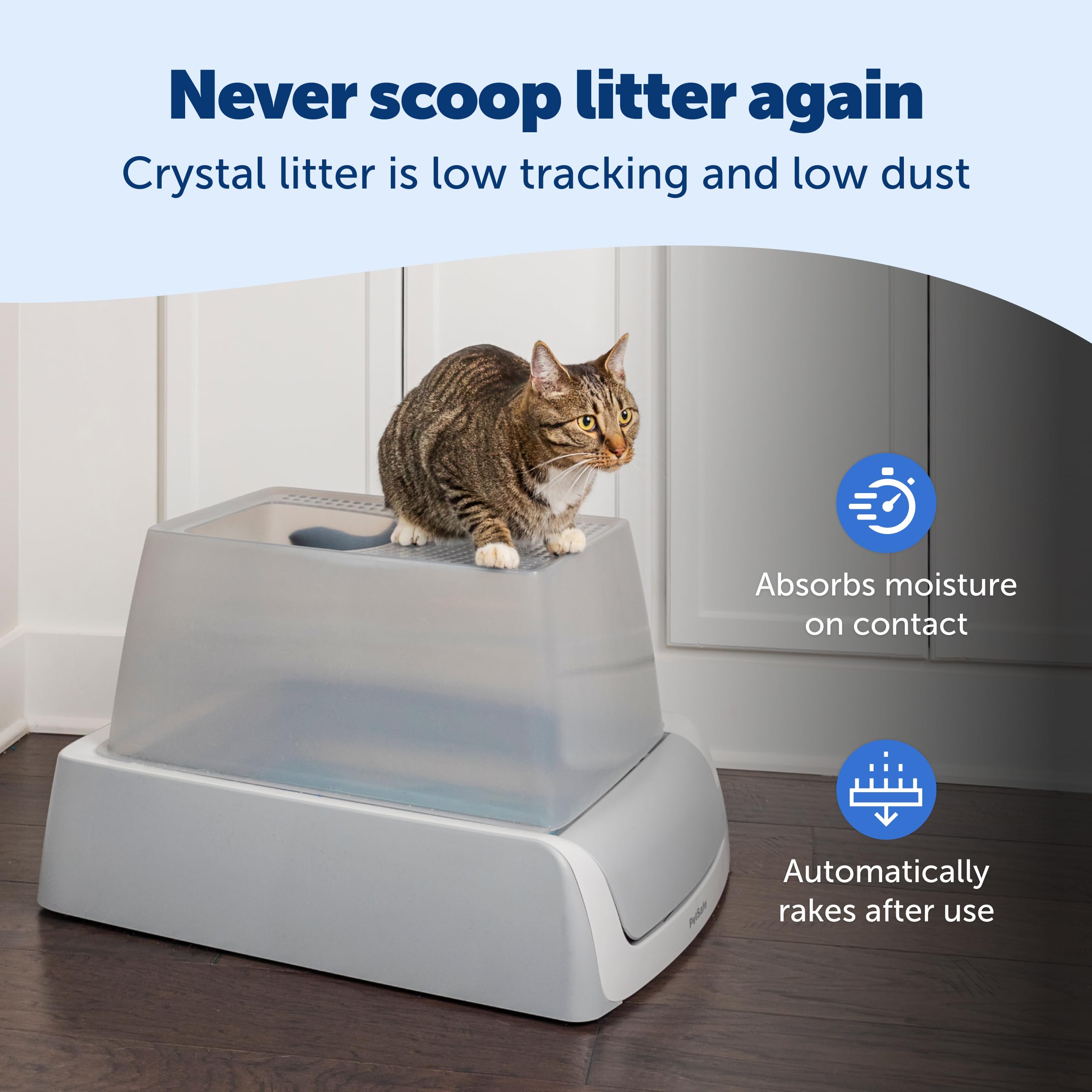 PetSafe ScoopFree Crystal Pro Legacy: contador de uso para observar hábitos del gato