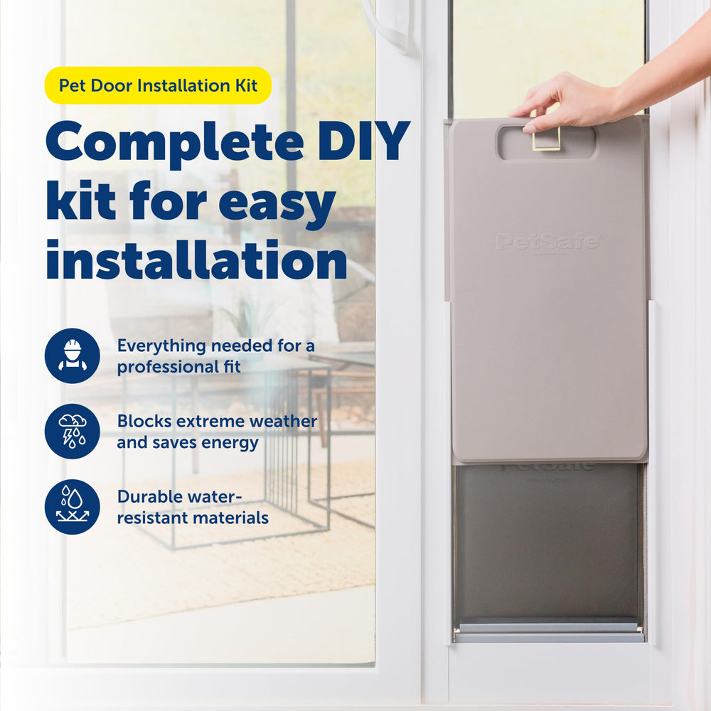 Sellador transparente PetSafe para puerta de mascotas, crea un sello hermético y duradero