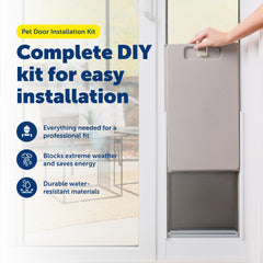 Sellador transparente PetSafe para puerta de mascotas, crea un sello hermético y duradero