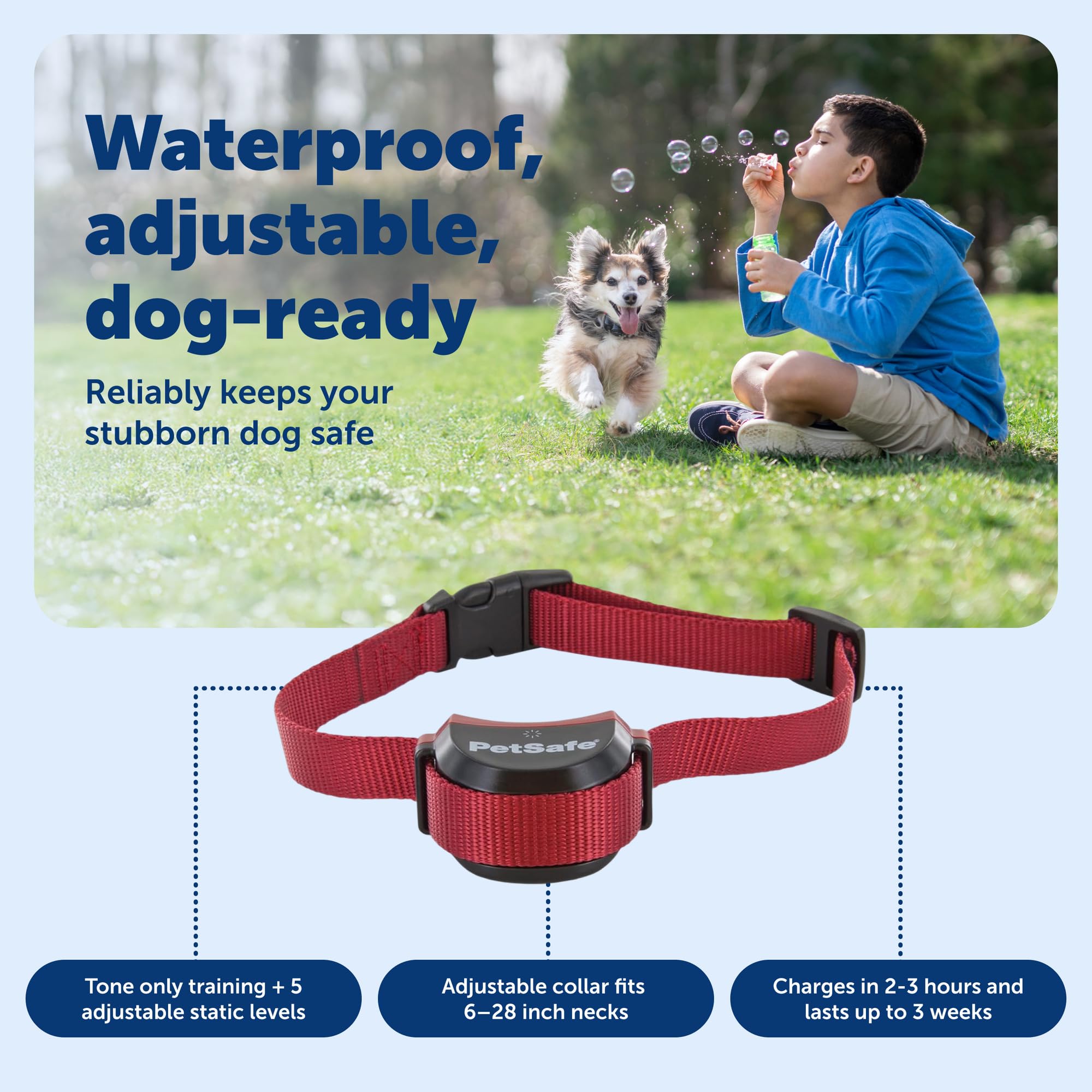 PetSafe Stay & Play Collar receptor para exteriores, resistente al agua.