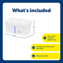 PetSafe Viva: doble filtración para agua más limpia y sabrosa.