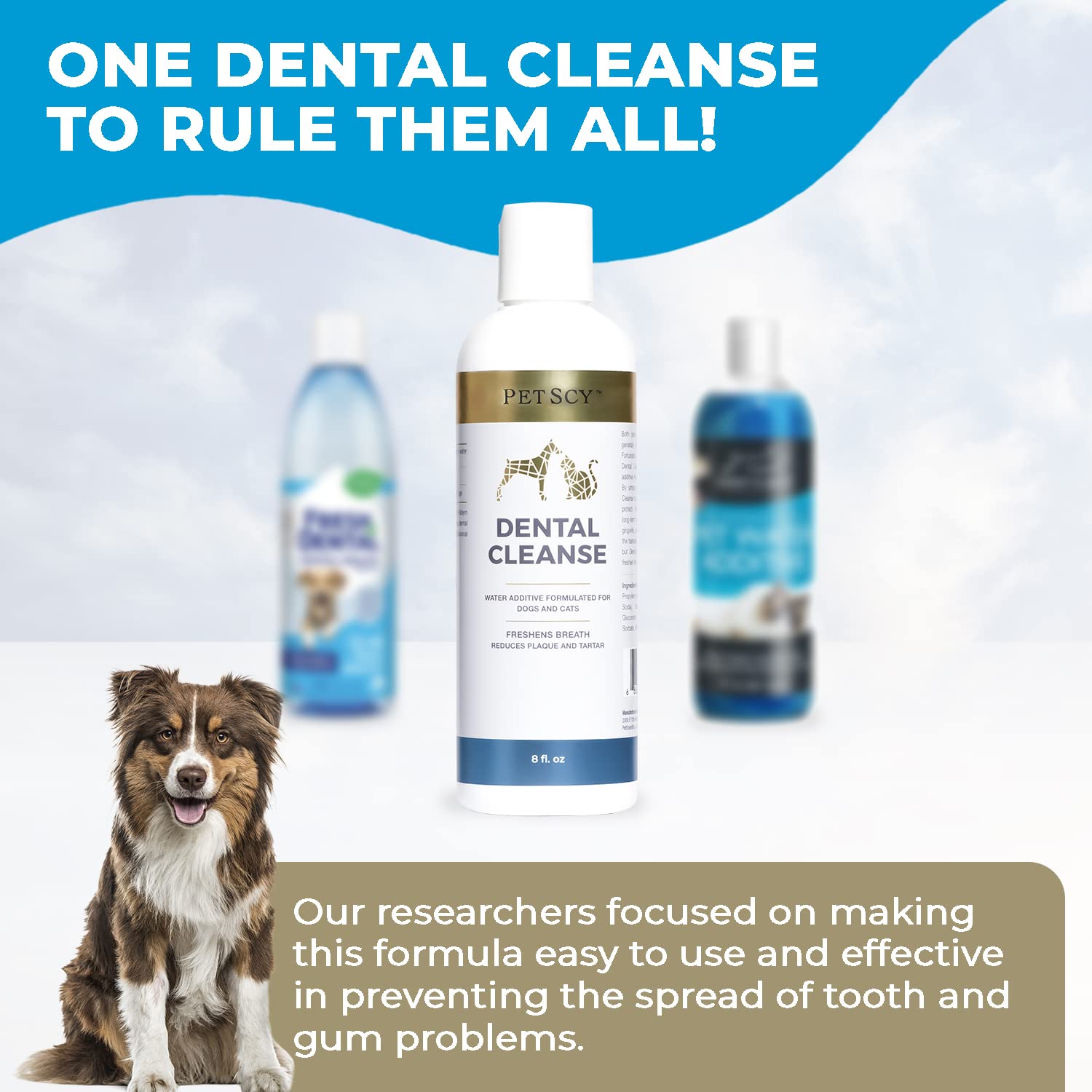 Petscy Dental Cleanse dientes más limpios y encías saludables con uso suave.