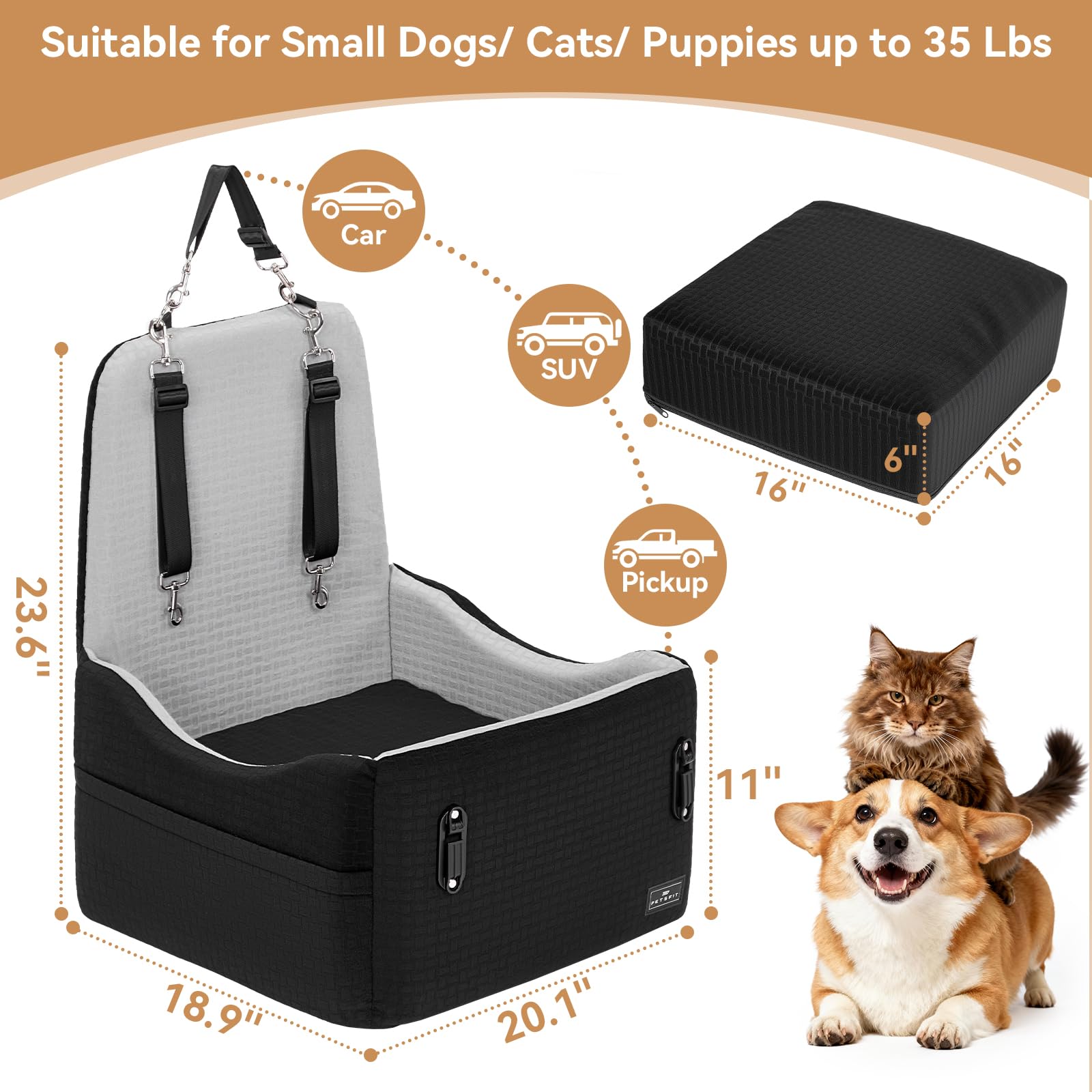 PETSFIT funda desmontable y lavable para mantener el coche limpio