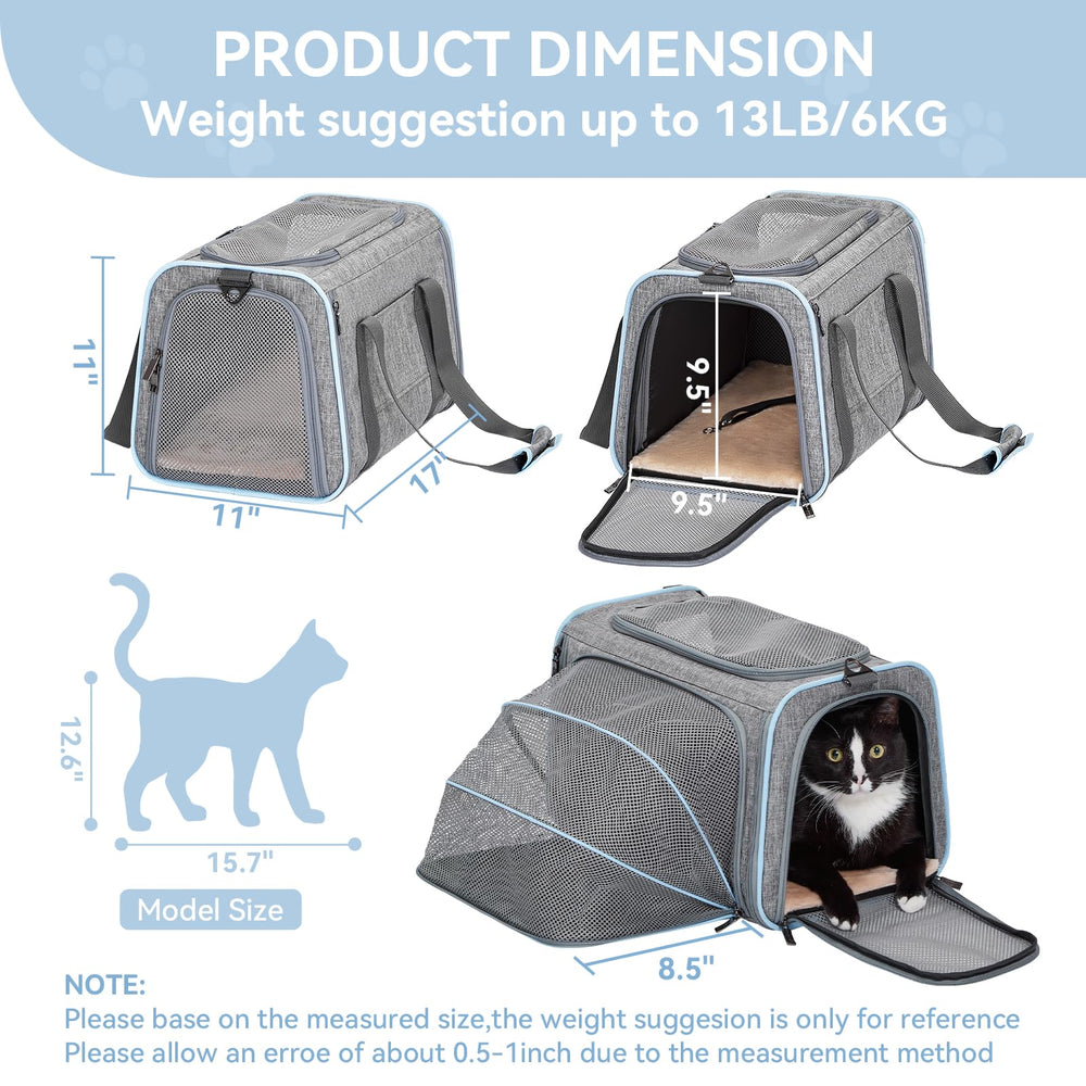 Petsfit transportín espacio ampliado para mascota durante el viaje