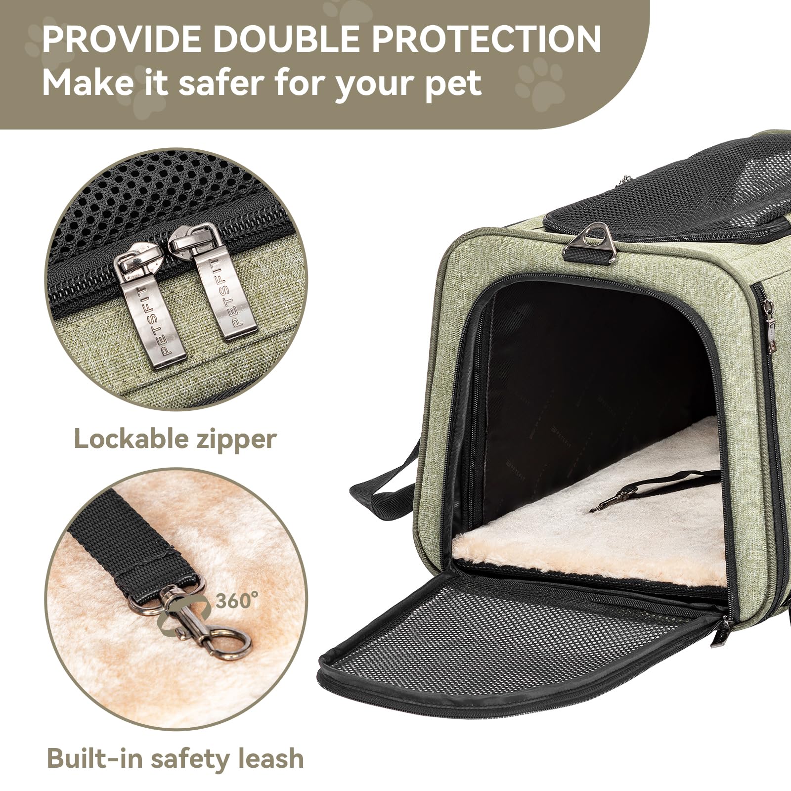 Petsfit ventilación con malla superior y lateral para buena circulación