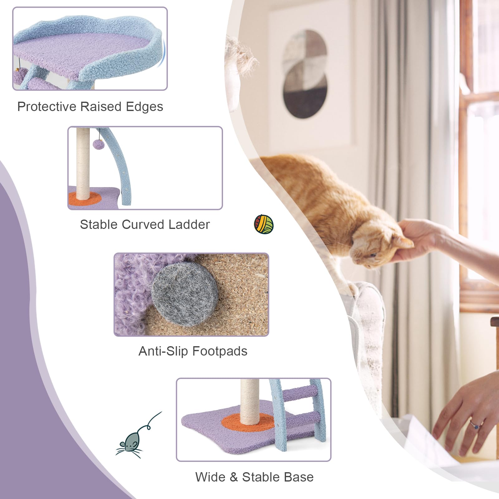 PETSITE arbol-gato-pequeno-disenio-moderno: añade estilo a la decoración del hogar.