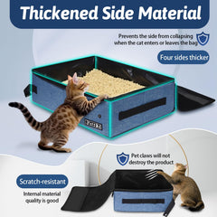 Petskd caja de arena para gato plegable, fácil de guardar y transportar.