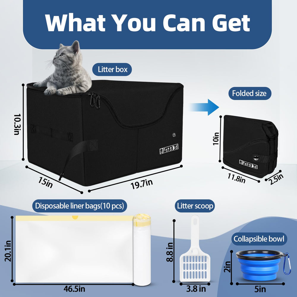 Petskd caja de arena portátil ligera para viajar.