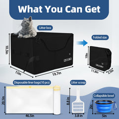 Petskd caja de arena portátil ligera para viajar.