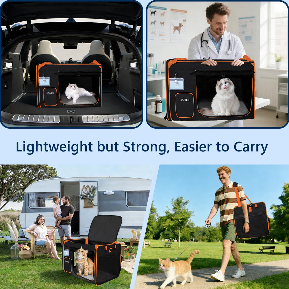 Petskd transportín con cuenco de agua portátil para gatos