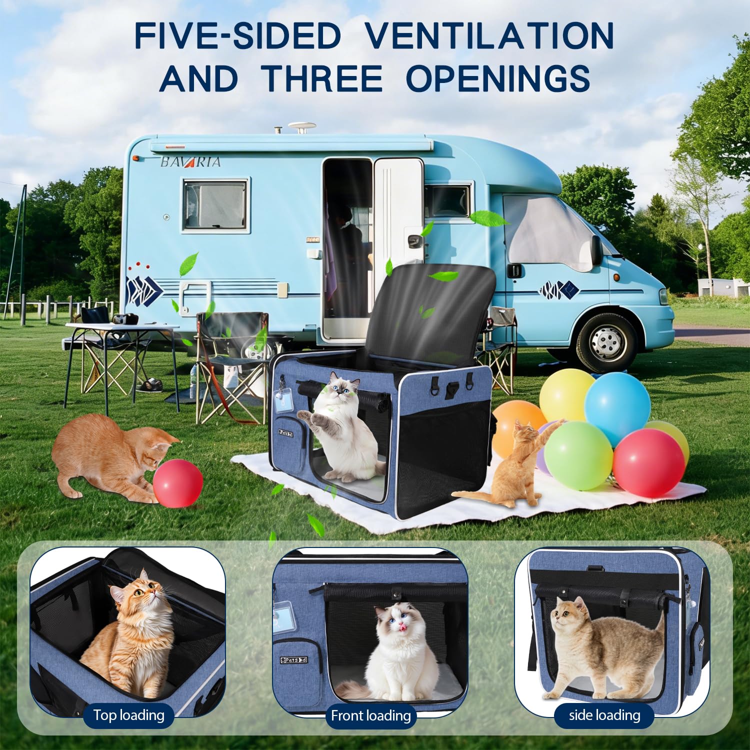 Petskd transportín XL con base impermeable, limpieza facilitada