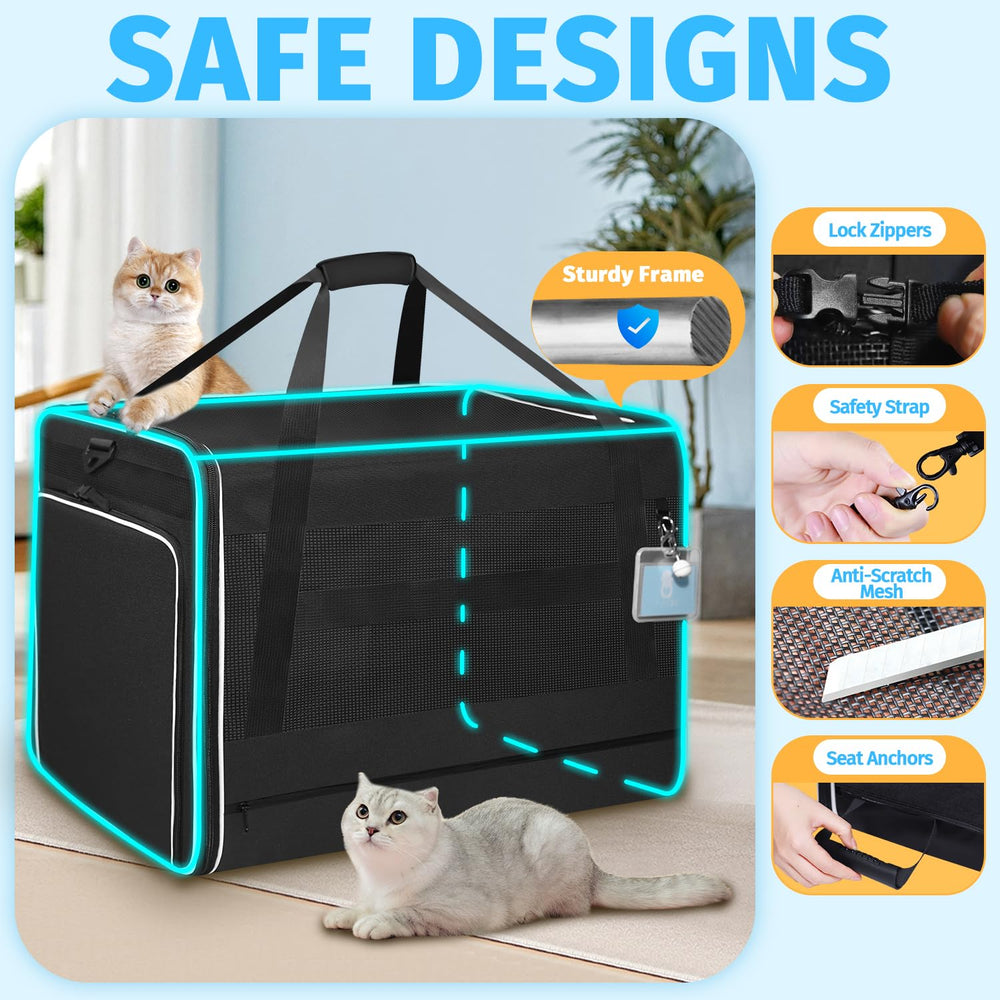 Petskd transportín con tejido Oxford impermeable para fácil limpieza