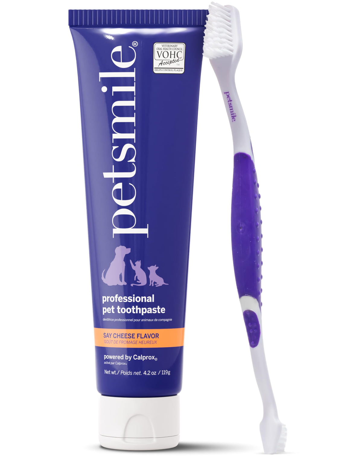 petsmile pasta dental en tubo para uso diario en mascotas.