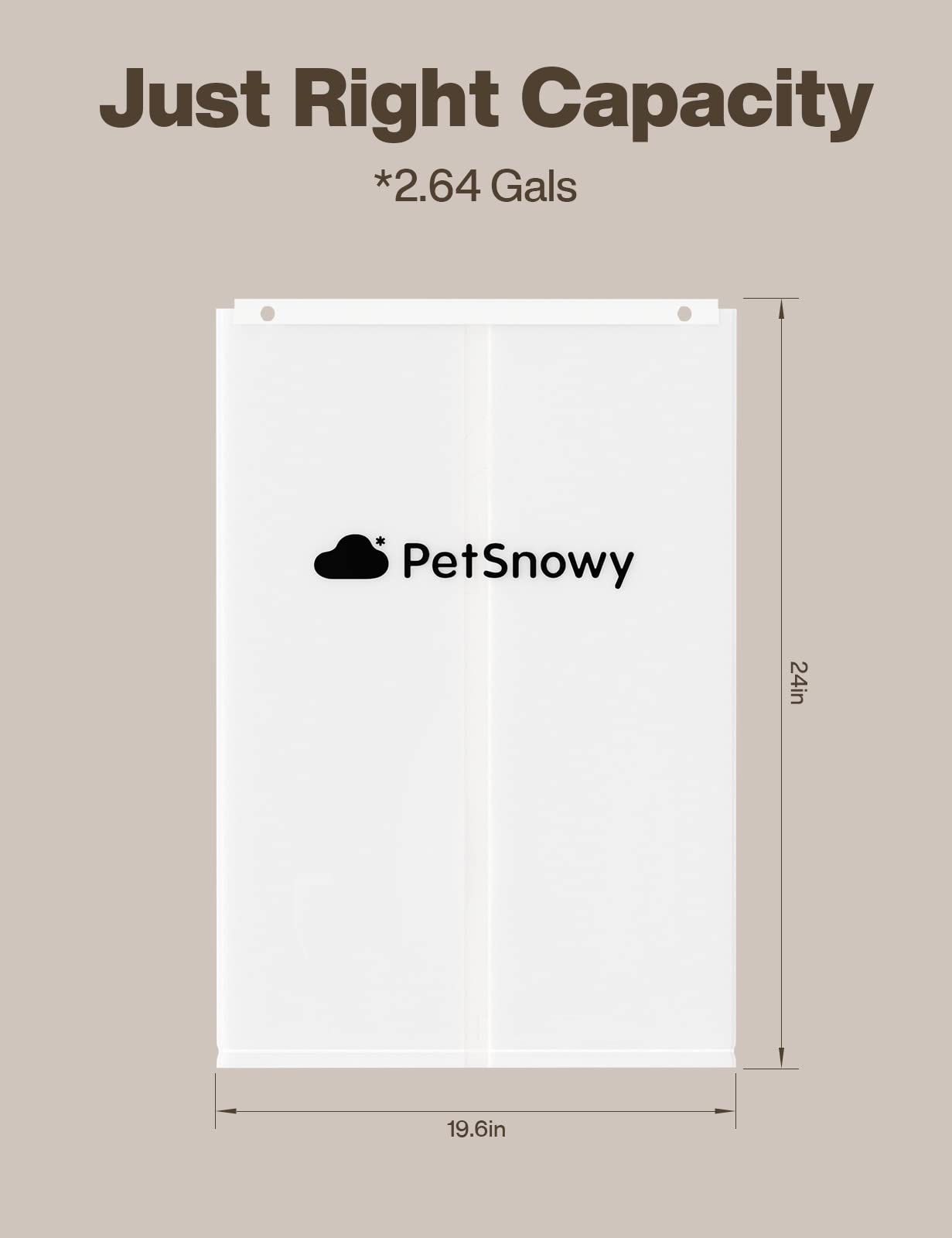 PetSnowy bolsa con montaje seguro para retirada rápida