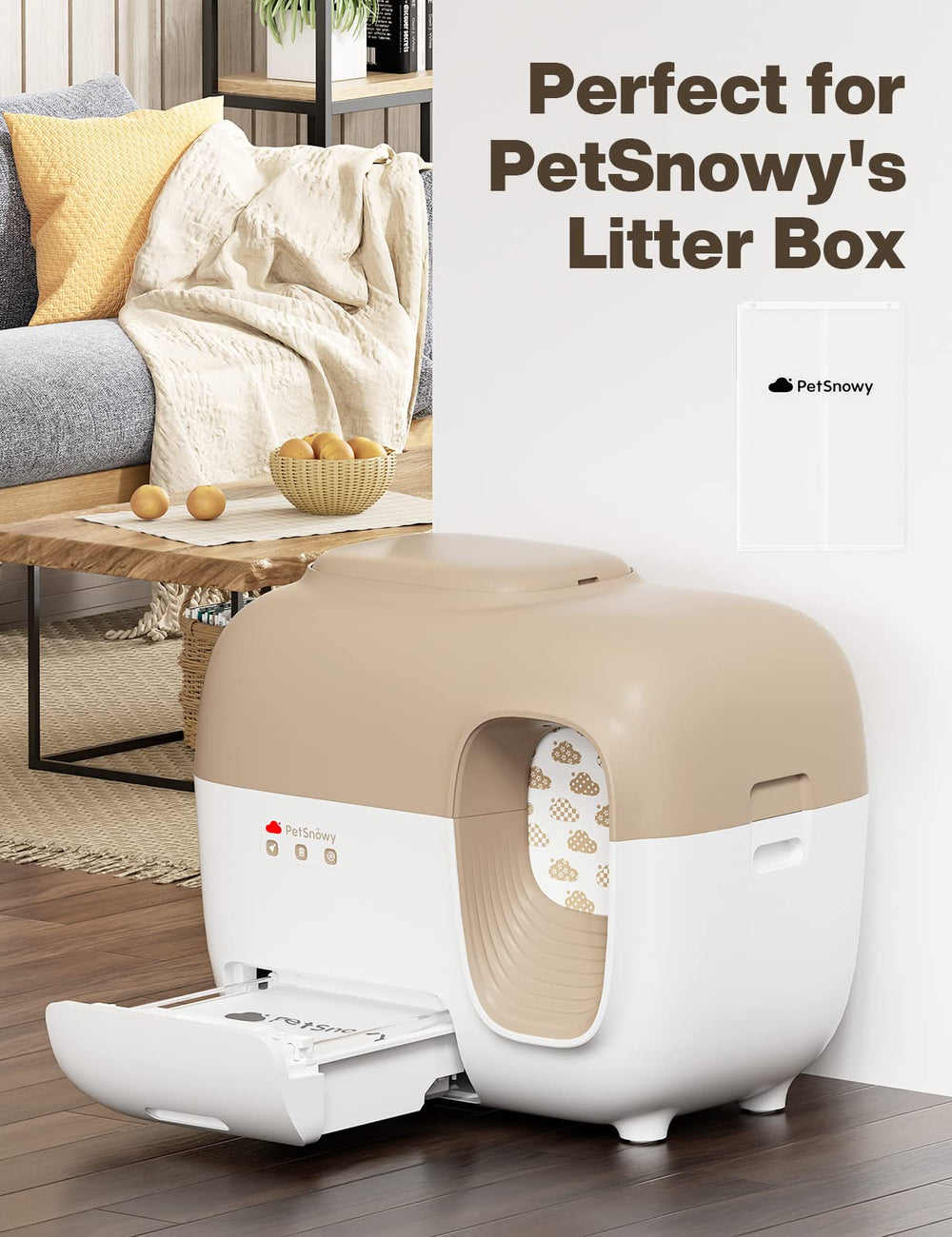 PetSnowy retirada fácil de bolsa para desechar sin ensuciar.