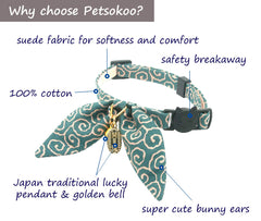 PetSoKoo collar con charm japon開三運 para buena suerte y estilo