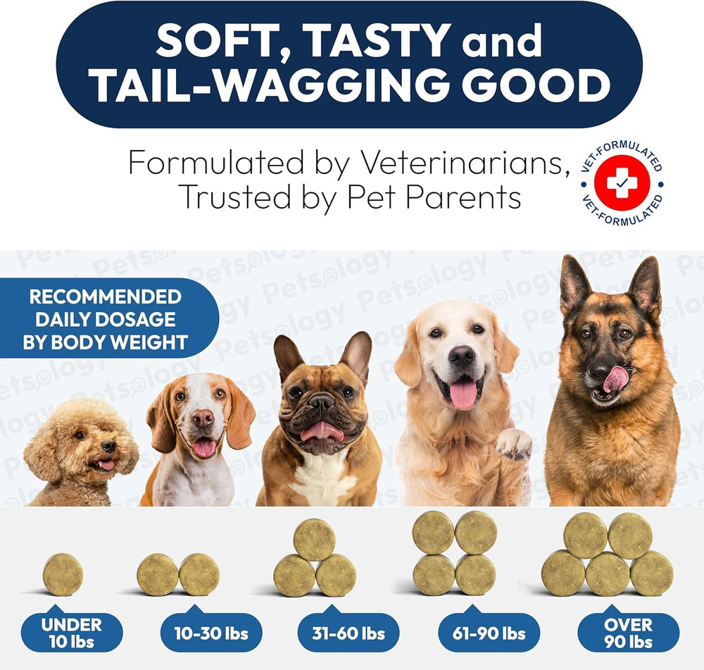 Petsology Omega 3 para perros, elaborado en Estados Unidos.