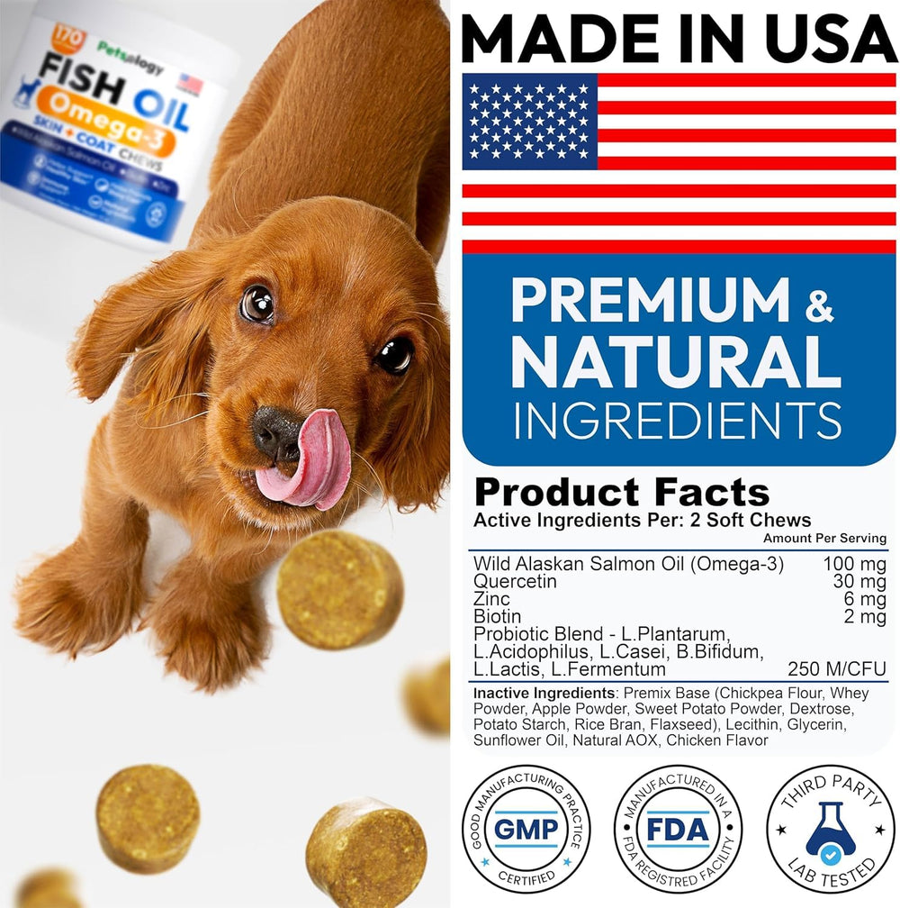 Petsology Omega 3 para perros, formulada por veterinarios para absorción eficiente.